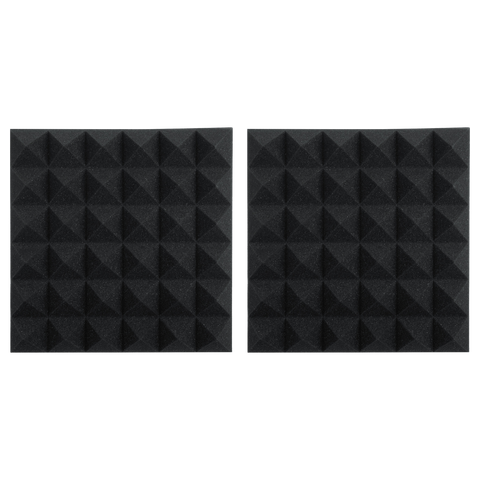 2 Pack of Charcoal 12x12" Acoustic Pyramid Panel