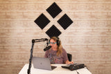 2 Pack of Charcoal 12x12" Acoustic Pyramid Panel