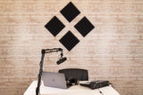 2 Pack of Charcoal 12x12" Acoustic Pyramid Panel