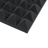 4 Pack of Charcoal 12x12" Acoustic Pyramid Panel