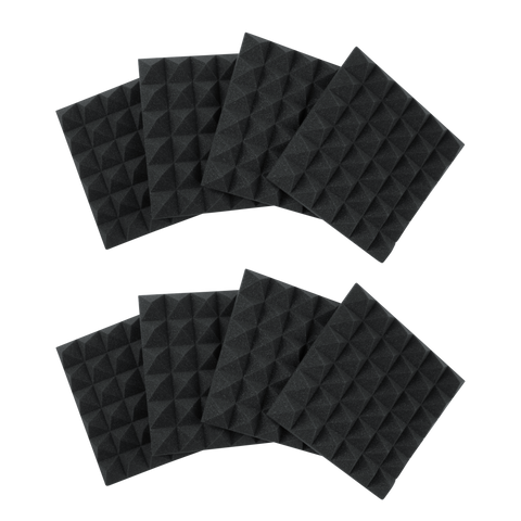 8 Pack of Charcoal 12x12" Acoustic Pyramid Panel