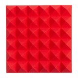 2 Pack of Red 12x12" Acoustic Pyramid Panel