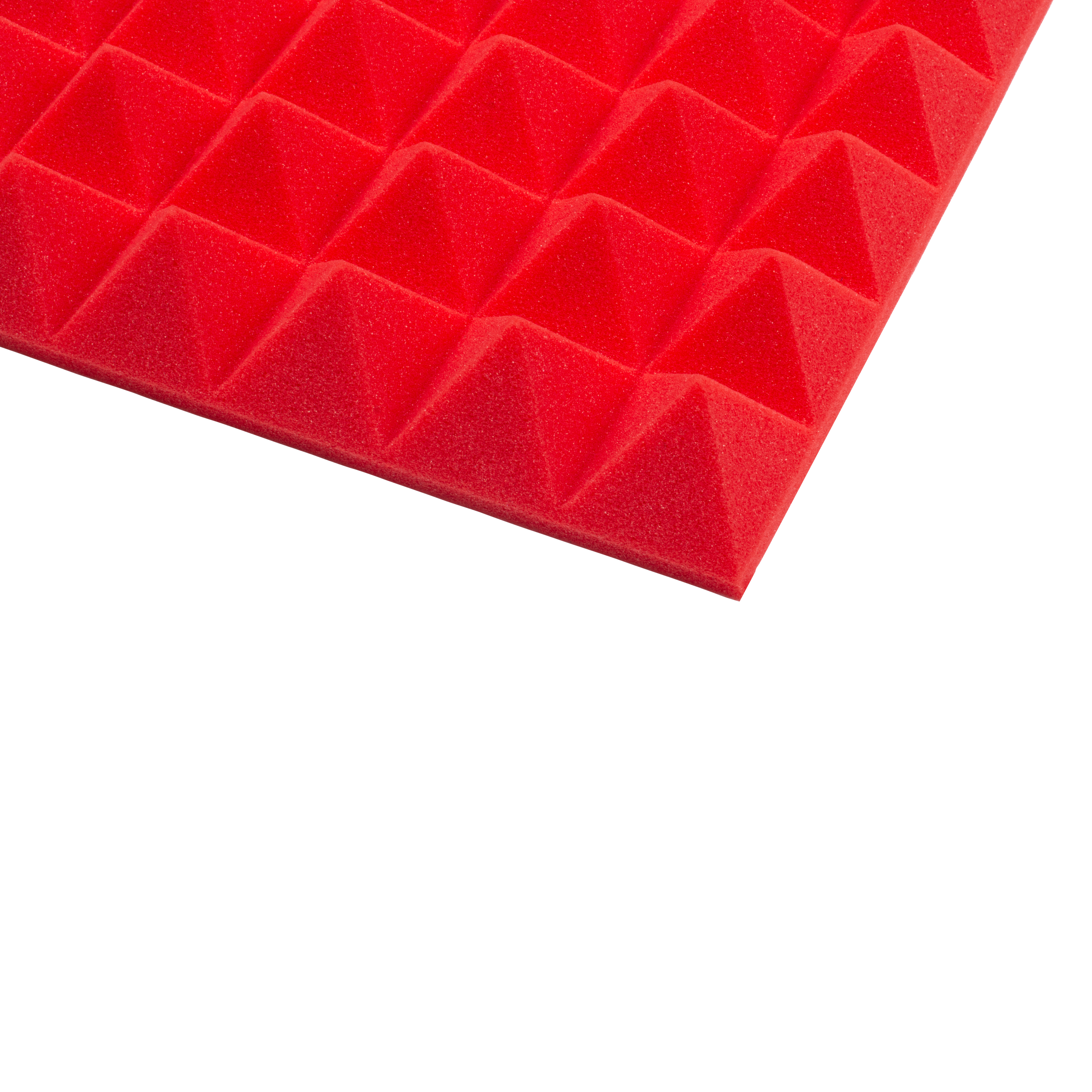 2 Pack of Red 12x12" Acoustic Pyramid Panel