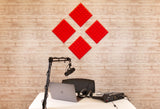 2 Pack of Red 12x12" Acoustic Pyramid Panel