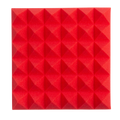 4 Pack of Red 12x12" Acoustic Pyramid Panel