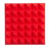 4 Pack of Red 12x12" Acoustic Pyramid Panel