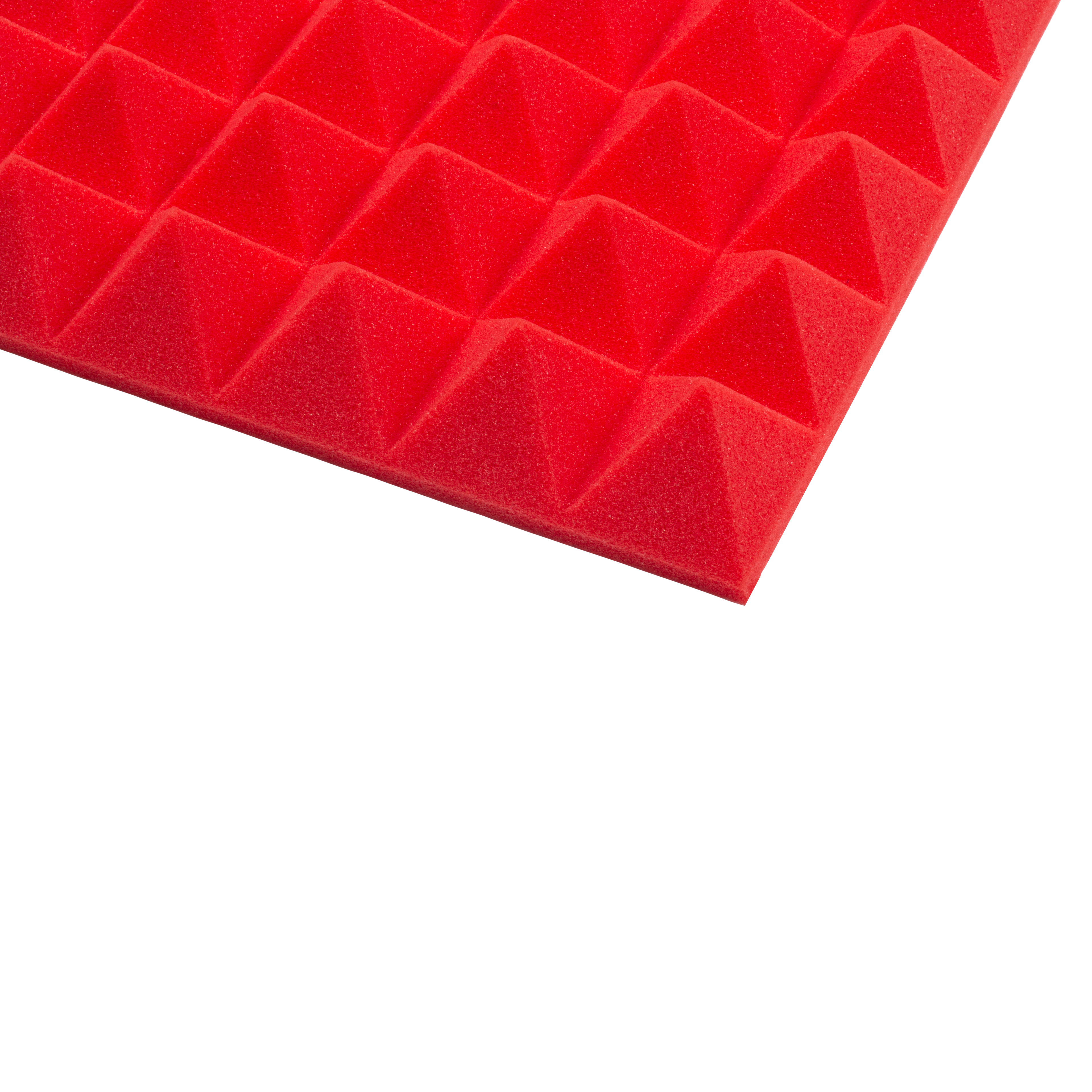 4 Pack of Red 12x12" Acoustic Pyramid Panel