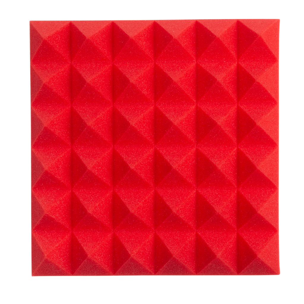 8 Pack of Red 12x12" Acoustic Pyramid Panel