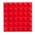 8 Pack of Red 12x12" Acoustic Pyramid Panel