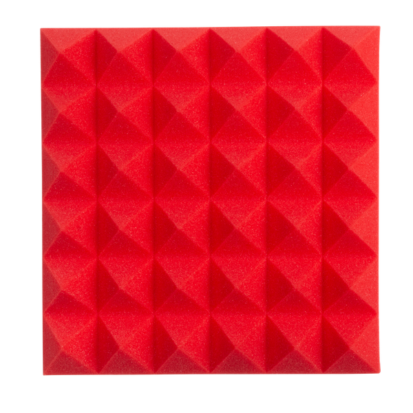 8 Pack of Red 12x12" Acoustic Pyramid Panel