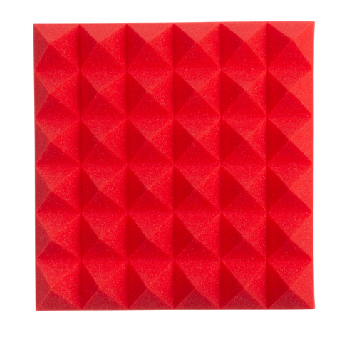 8 Pack of Red 12x12" Acoustic Pyramid Panel