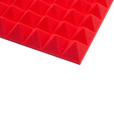 8 Pack of Red 12x12" Acoustic Pyramid Panel