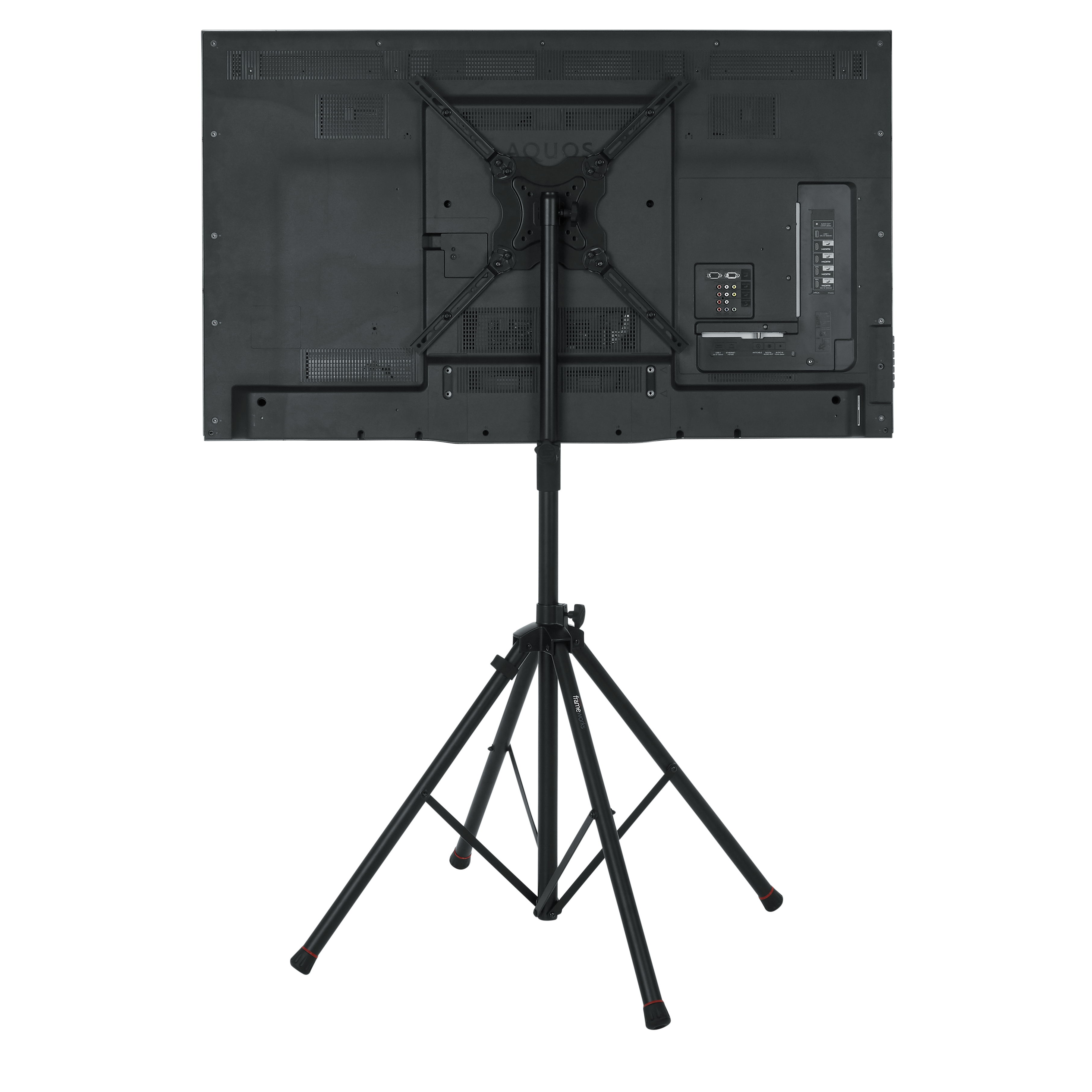 Piston-driven AV stand for displays up to 65 inch