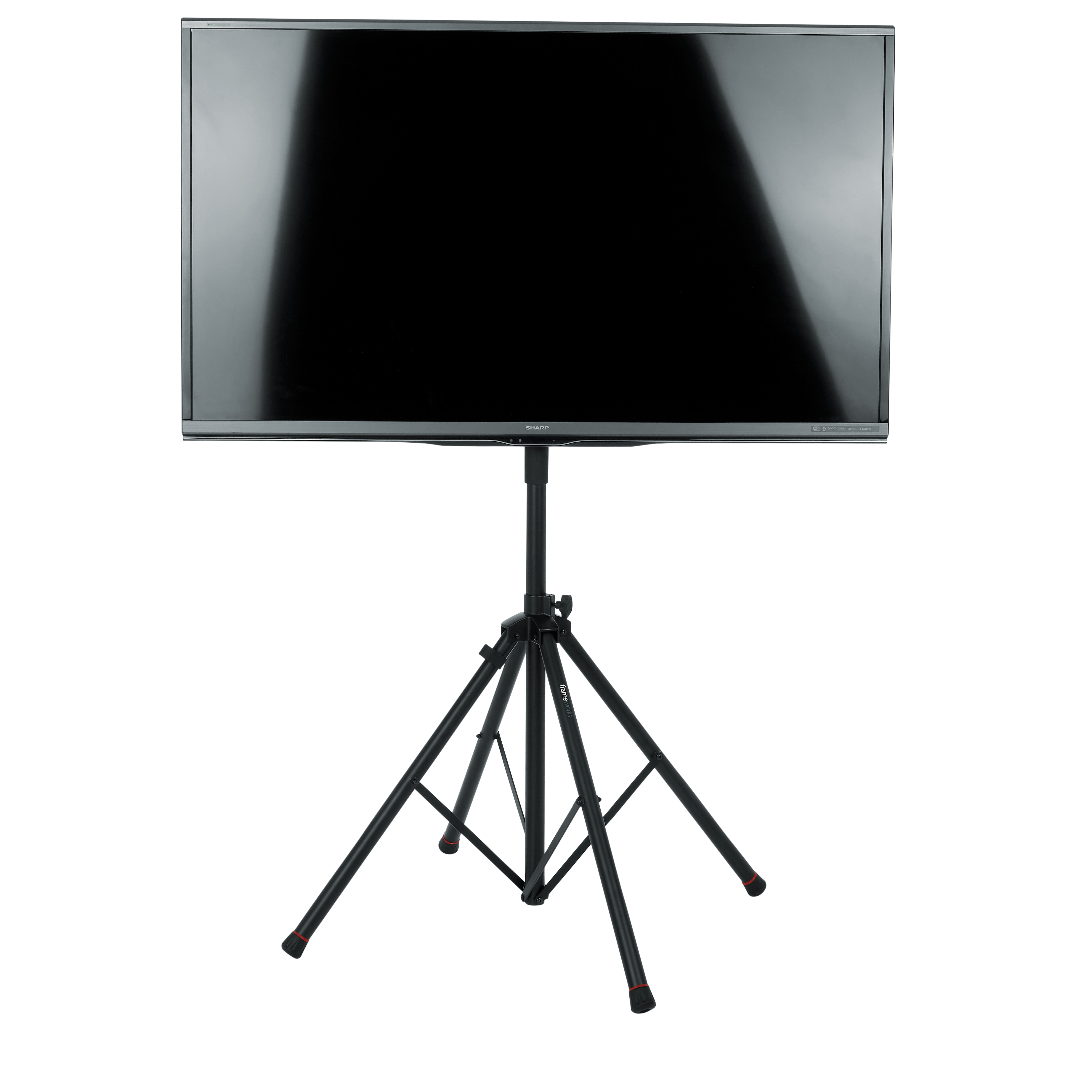 Piston-driven AV stand for displays up to 65 inch