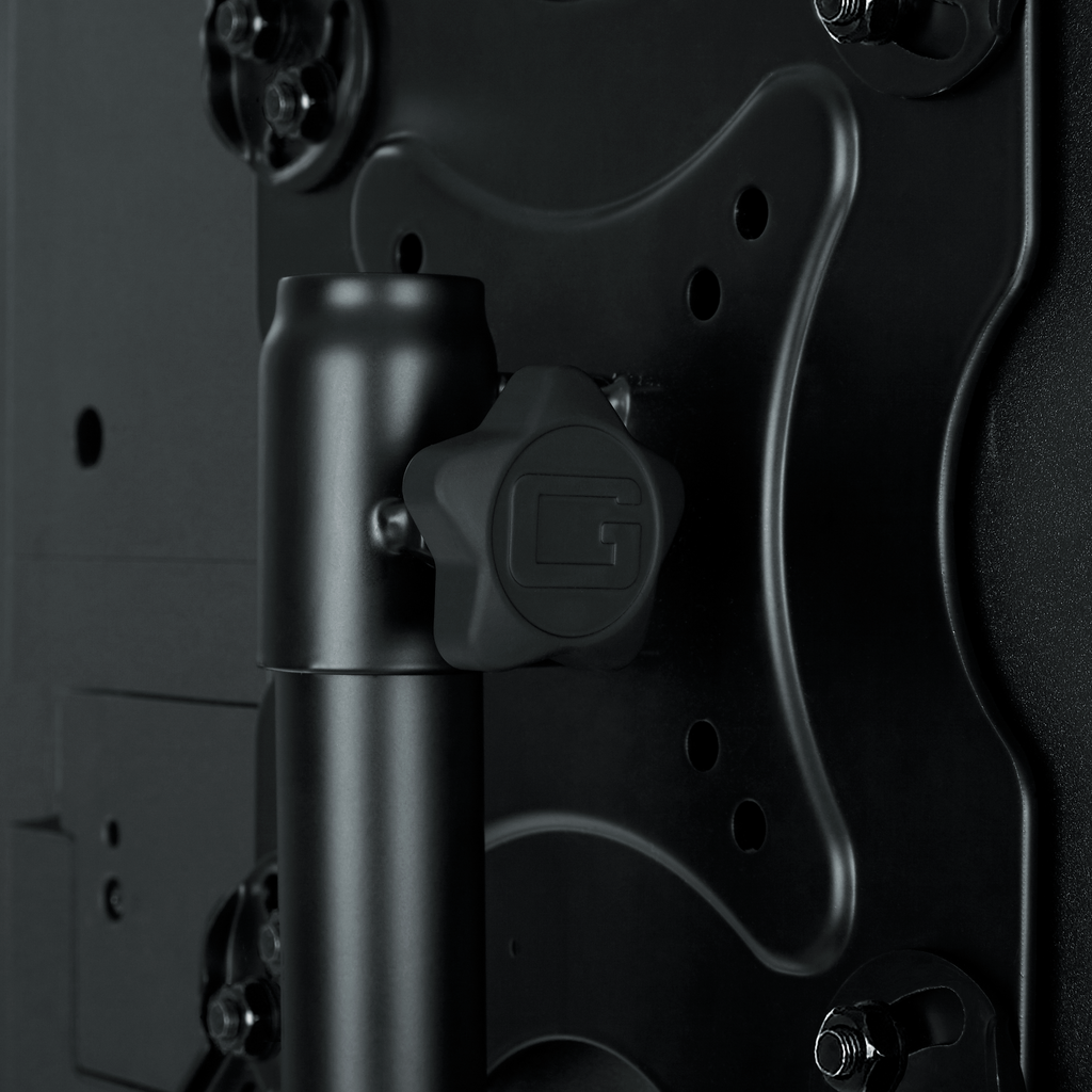 Piston-driven AV stand for displays up to 65 inch