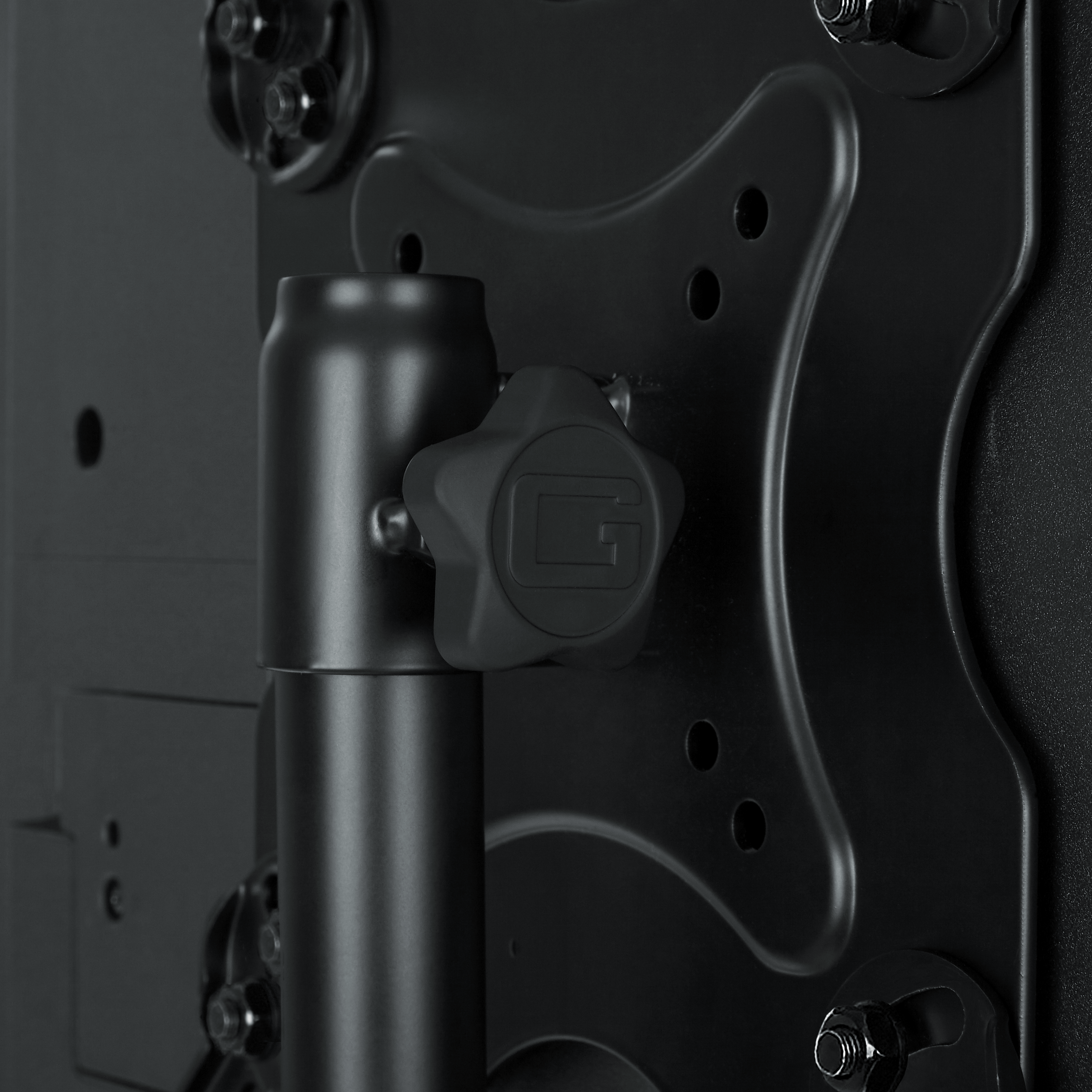 Piston-driven AV stand for displays up to 65 inch