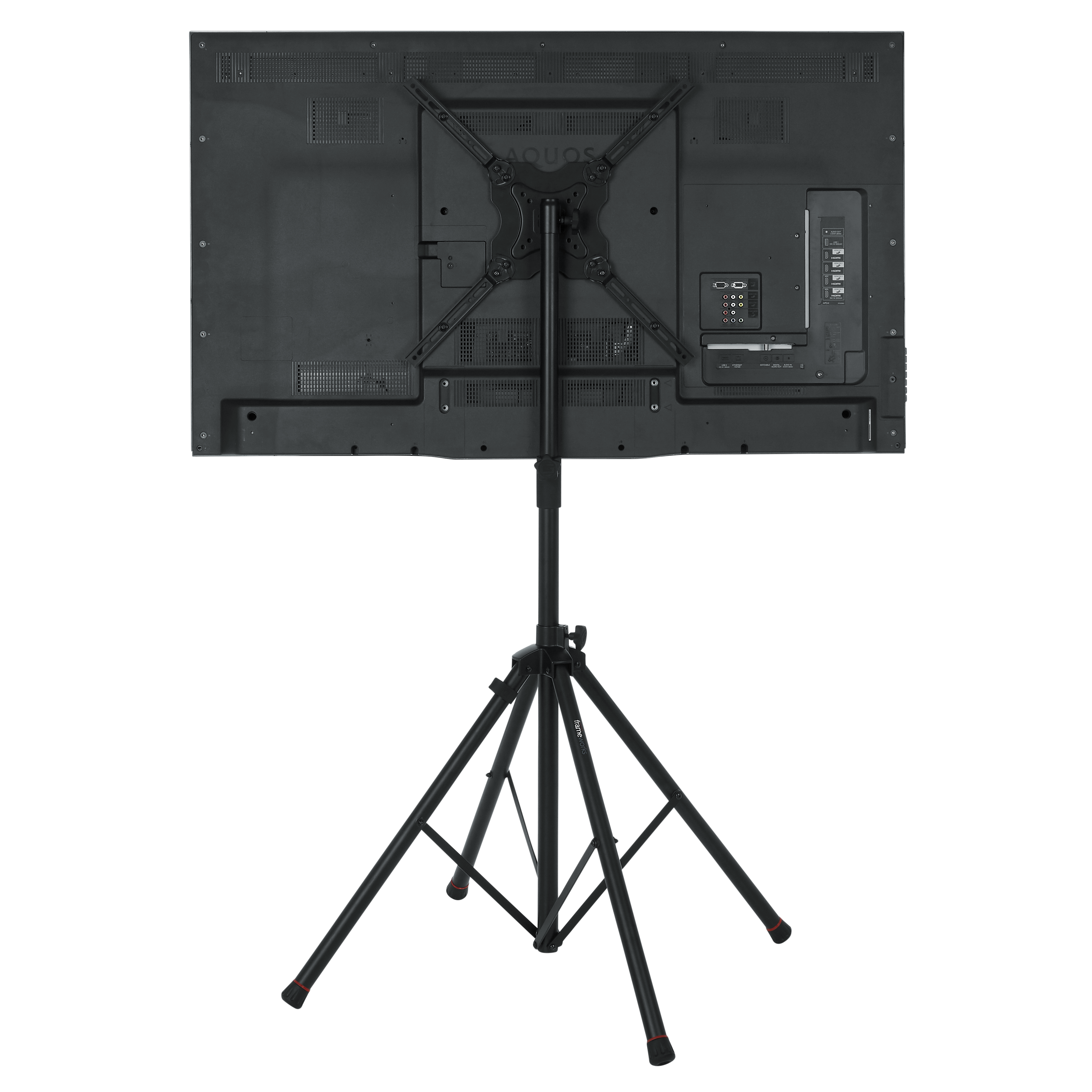 Piston-driven AV stand for displays up to 65 inch