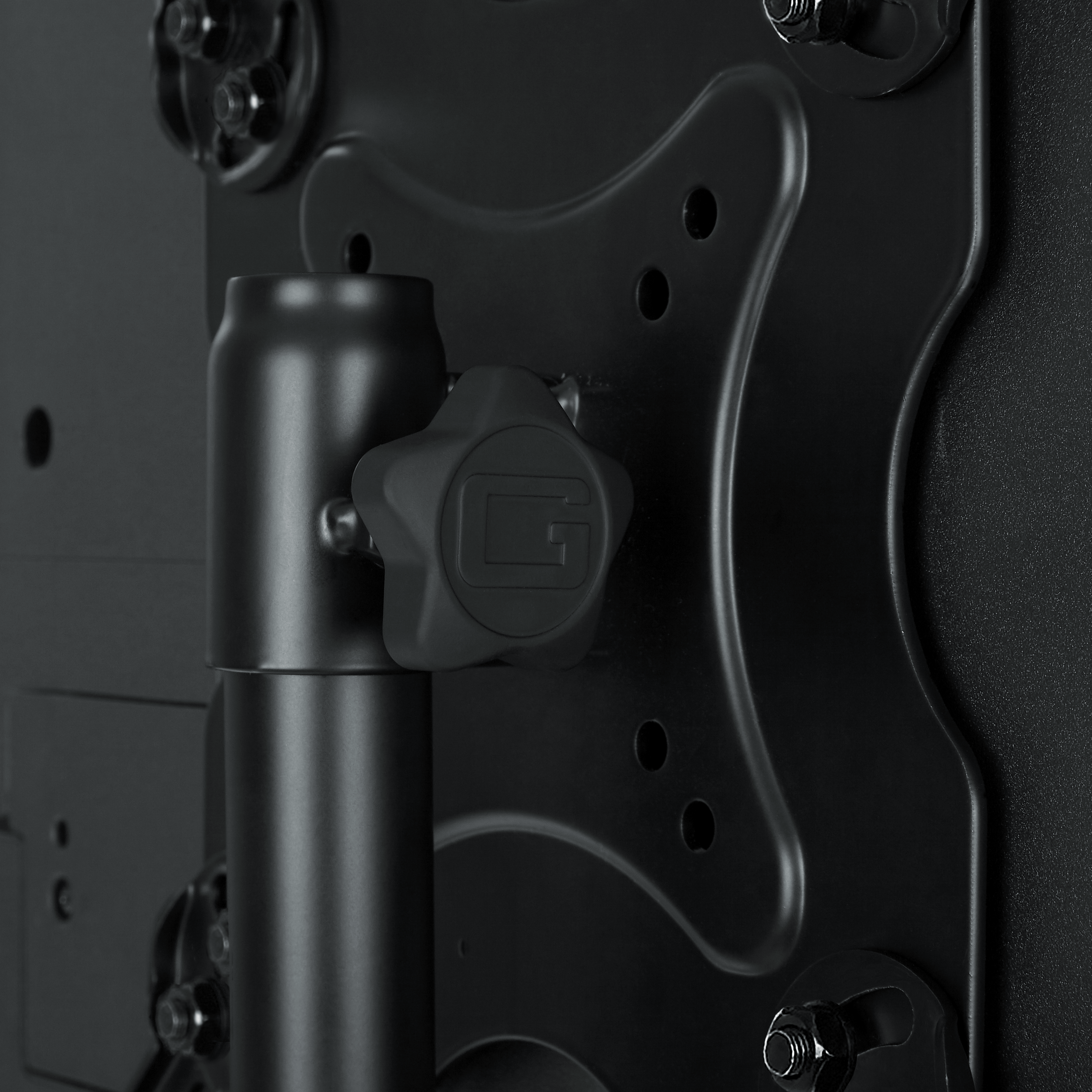 Piston-driven AV stand for displays up to 65 inch