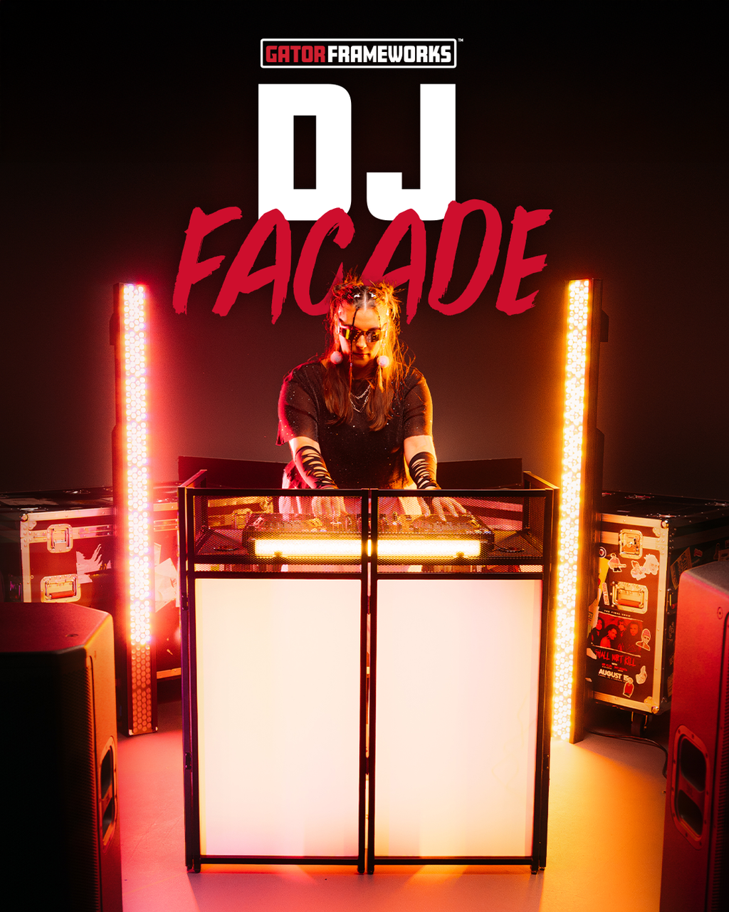Gator Frameworks DJ Facade with Carrying Bag