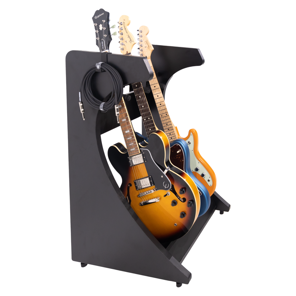 Elite Three Electric/Acoustic Guitar Rack – BLK