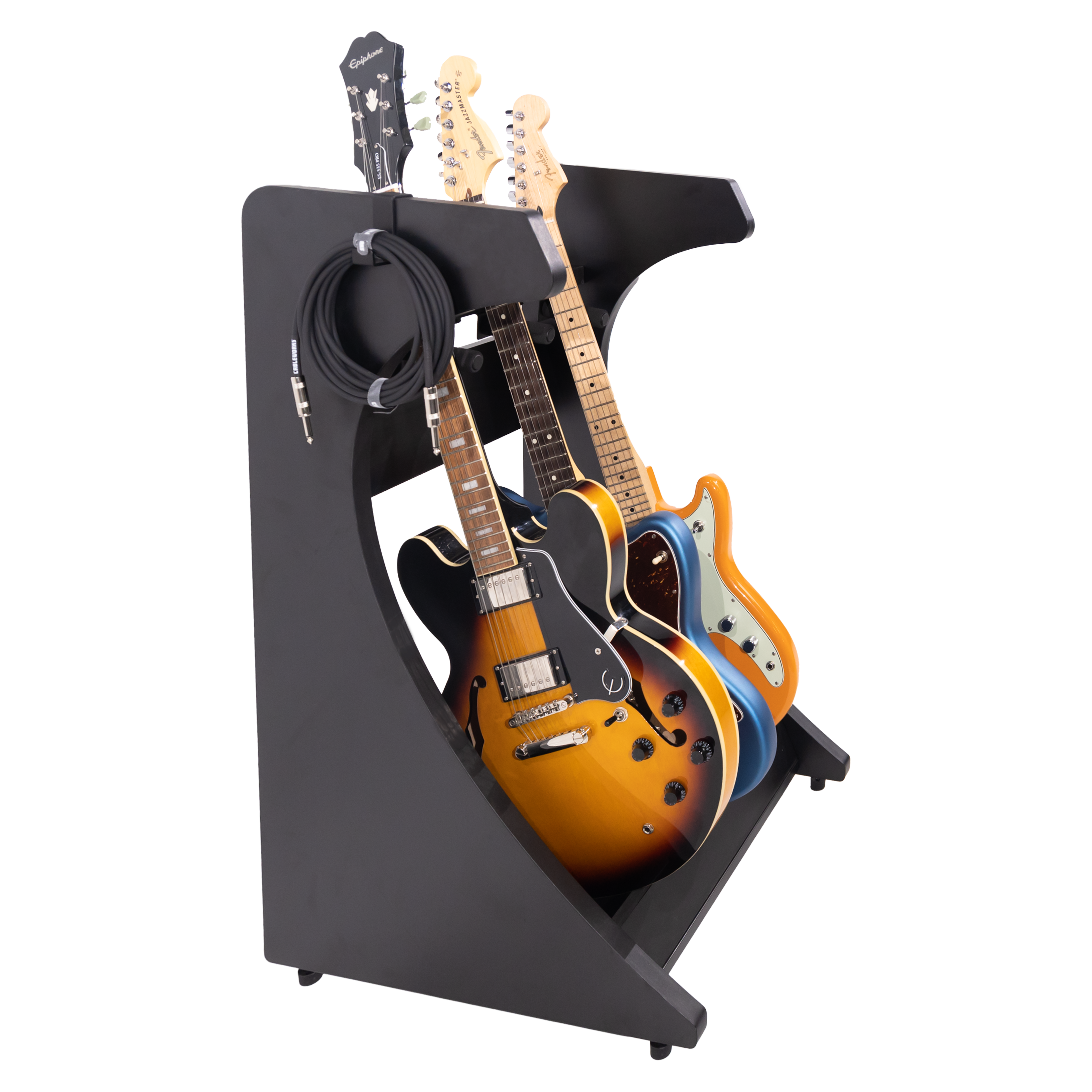 Elite Three Electric/Acoustic Guitar Rack – BLK