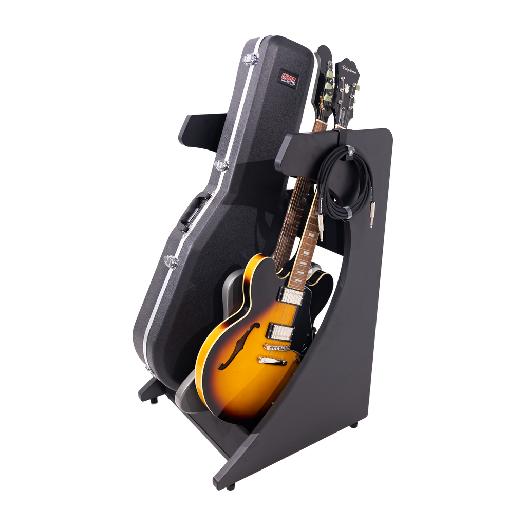 Elite Three Electric/Acoustic Guitar Rack – BLK