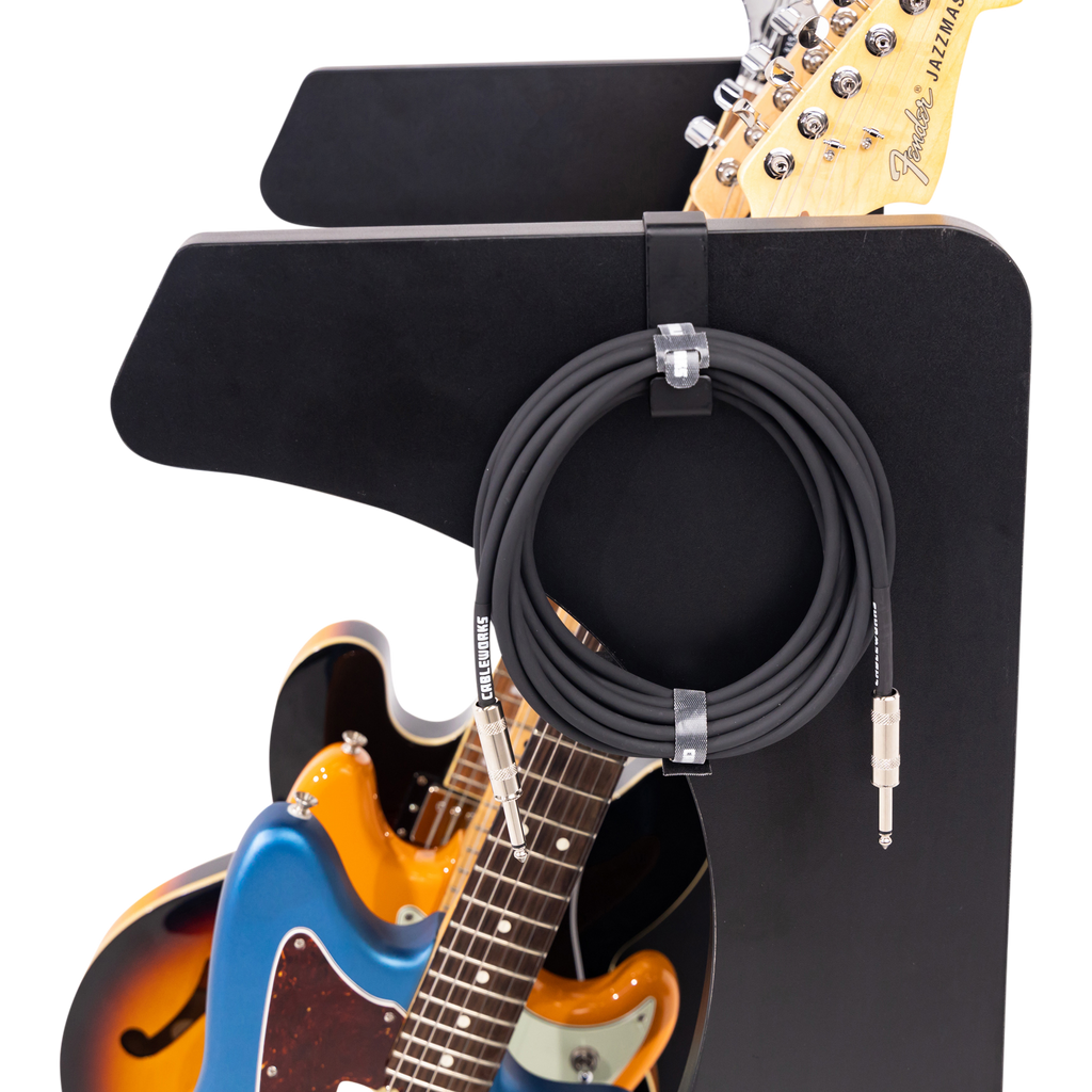 Elite Three Electric/Acoustic Guitar Rack – BLK