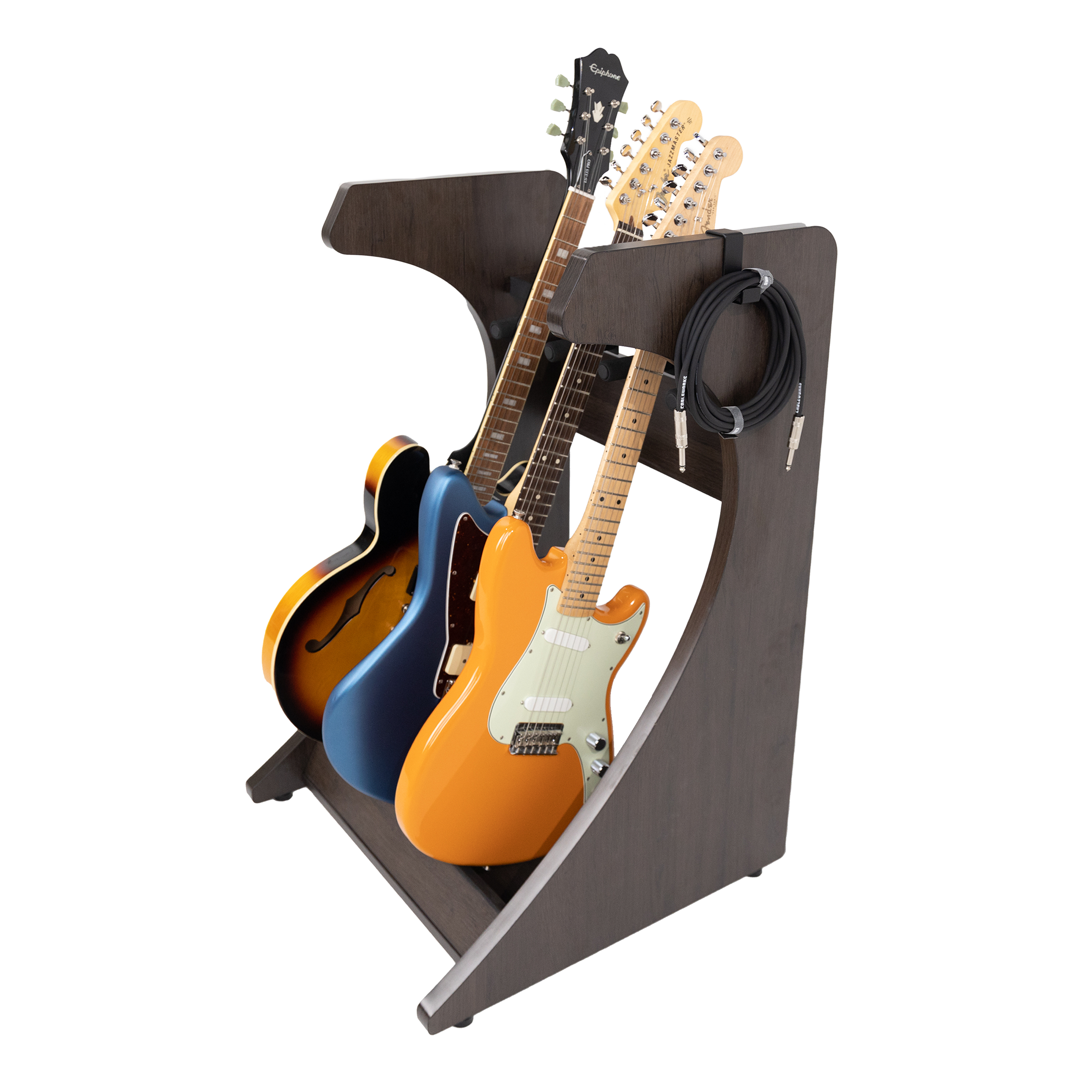 Elite Three Electric/Acoustic Guitar Rack – BRN