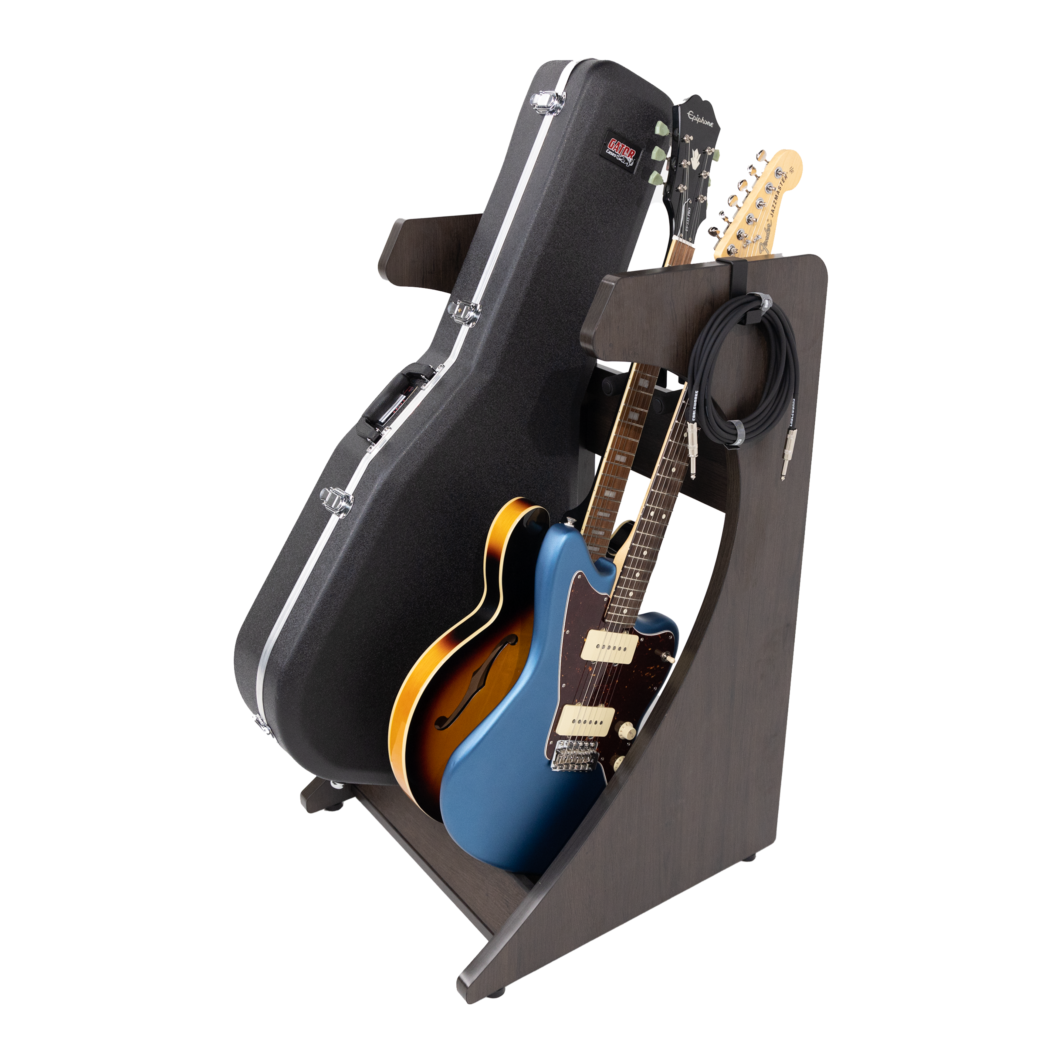 Elite Three Electric/Acoustic Guitar Rack – BRN