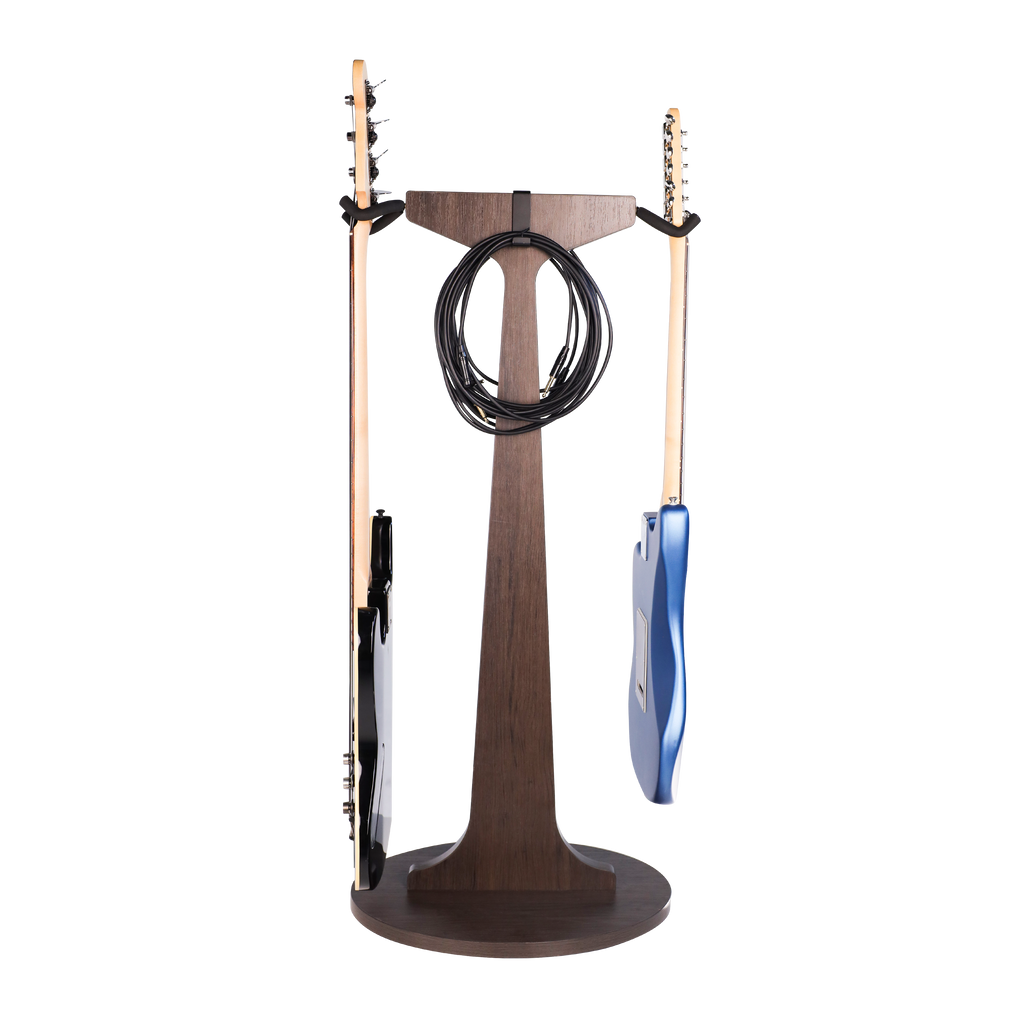 Elite Series 2X Guitar Hanging Stand, Brown Finish