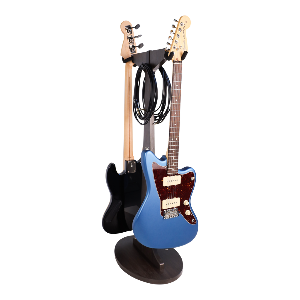 Elite Series 2X Guitar Hanging Stand, Brown Finish
