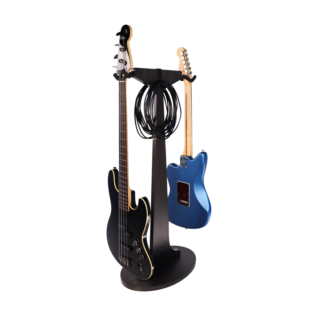 Elite Series 2X Guitar Hanging Stand, Brown Finish