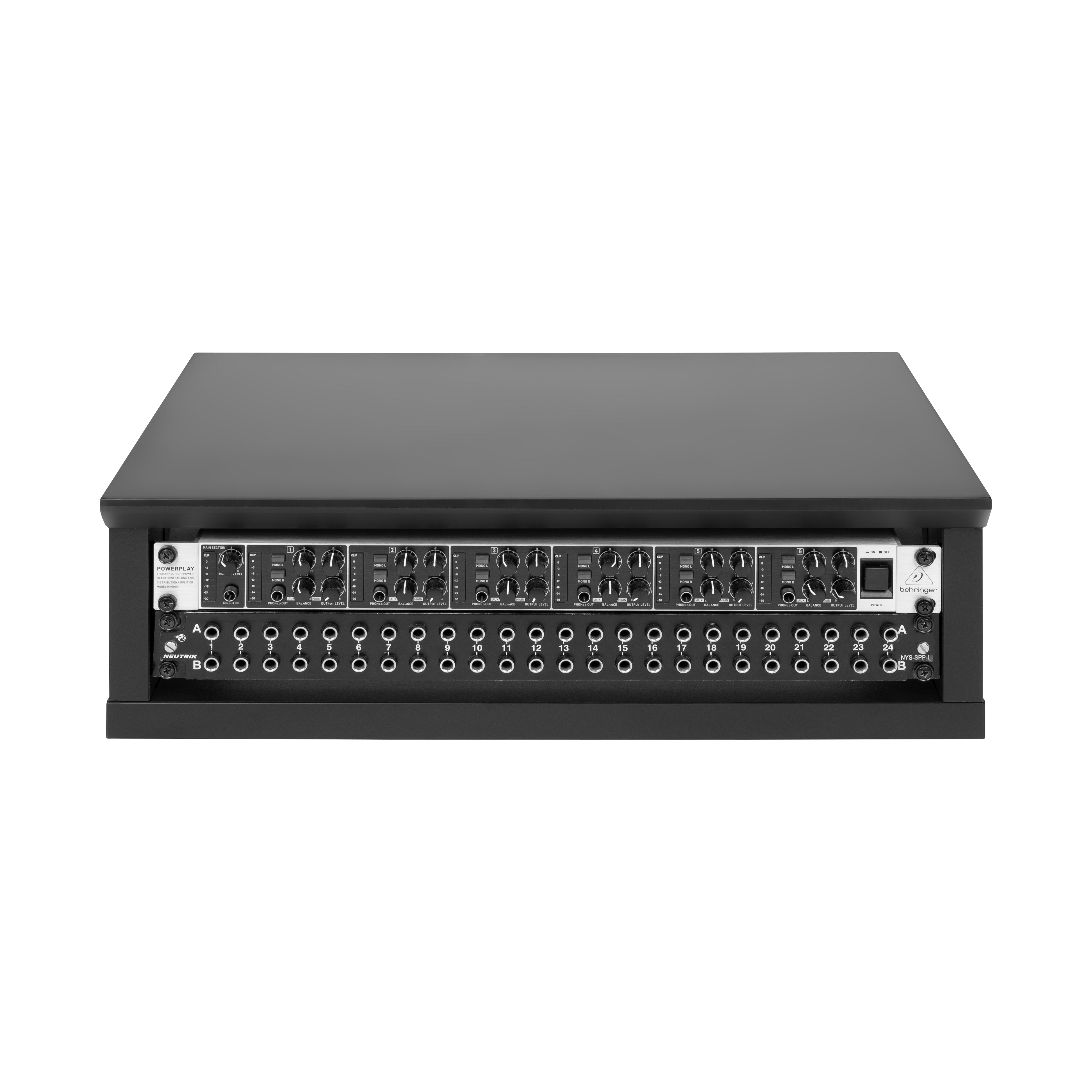 Elite Series Furniture Desktop 2U Studio Rack BLK