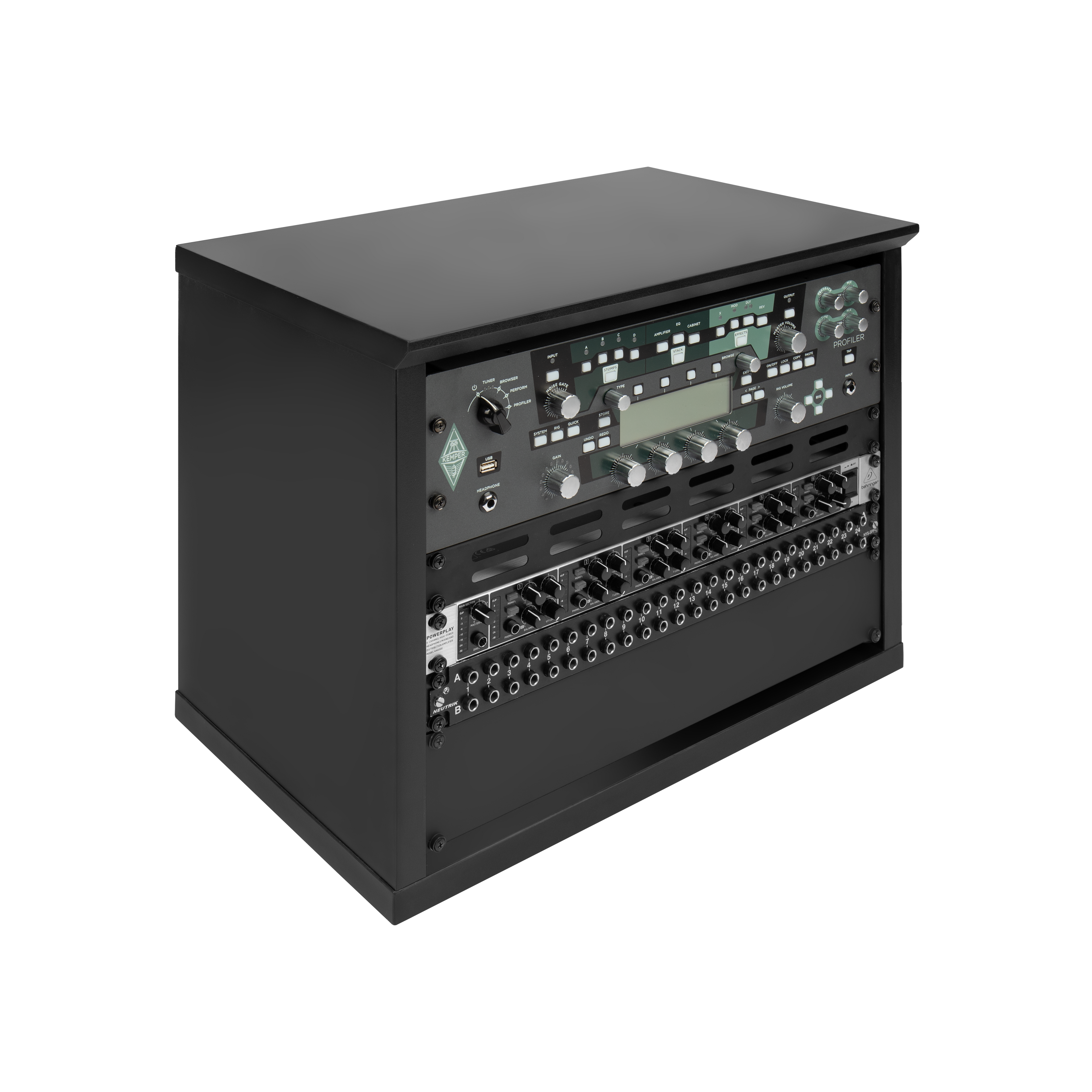 Elite Series Furniture Desktop 8U Studio Rack BLK