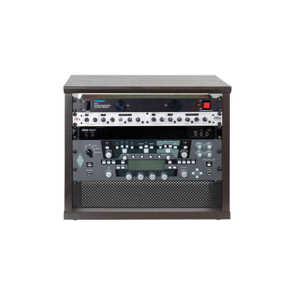 Elite Series Furniture Desktop 8U Studio Rack BRN
