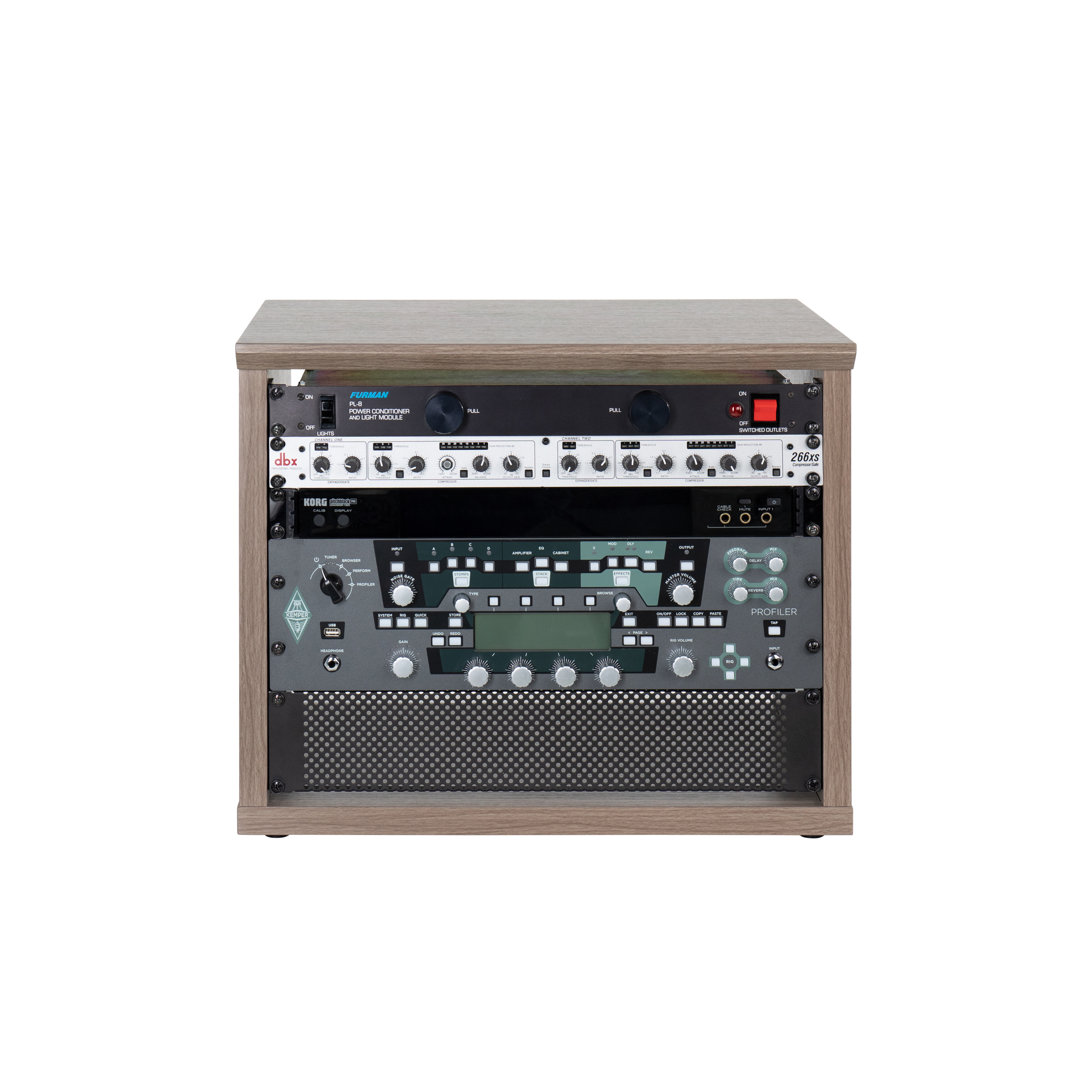 Elite Series Furniture Desktop 8U Studio Rack GRY