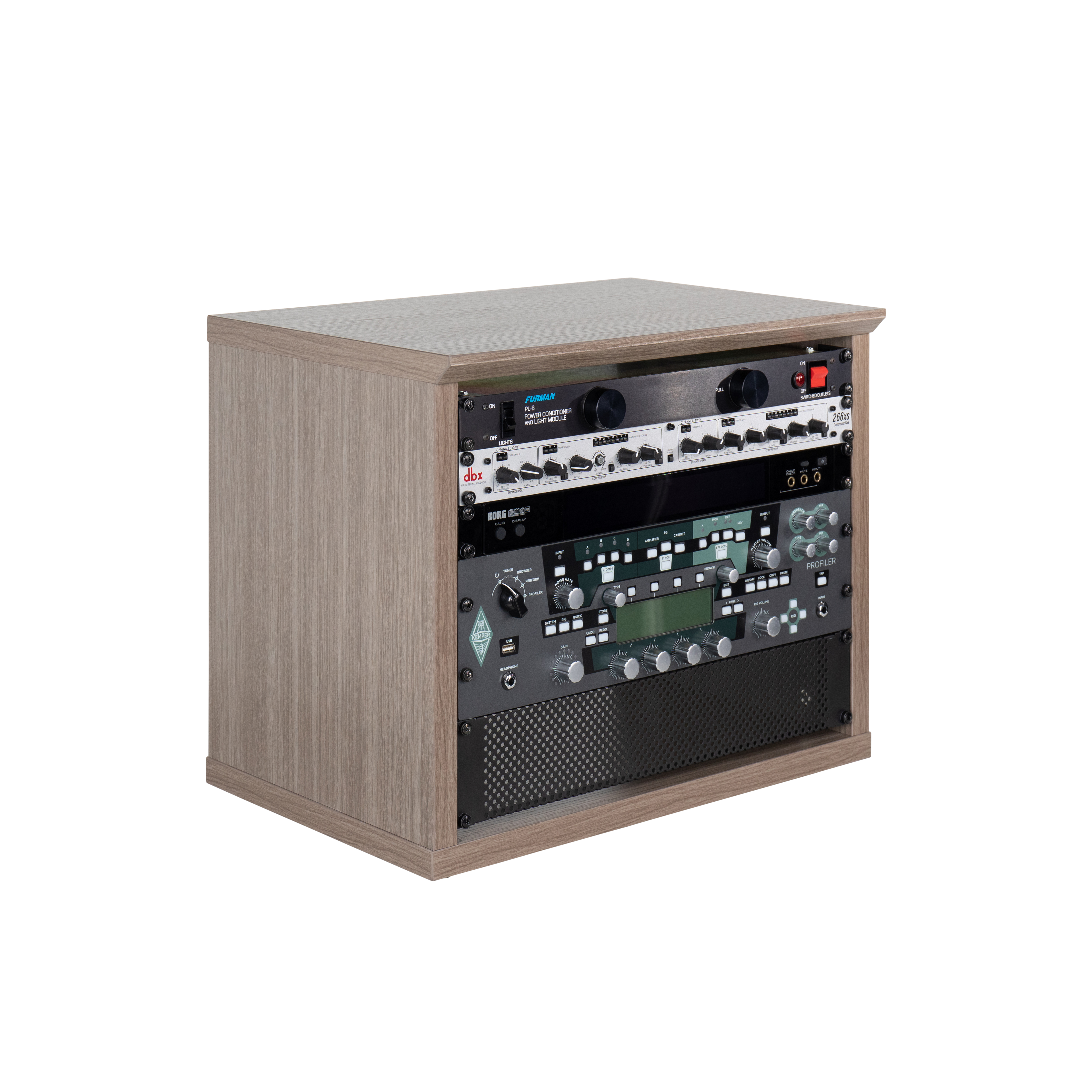 Elite Series Furniture Desktop 8U Studio Rack GRY
