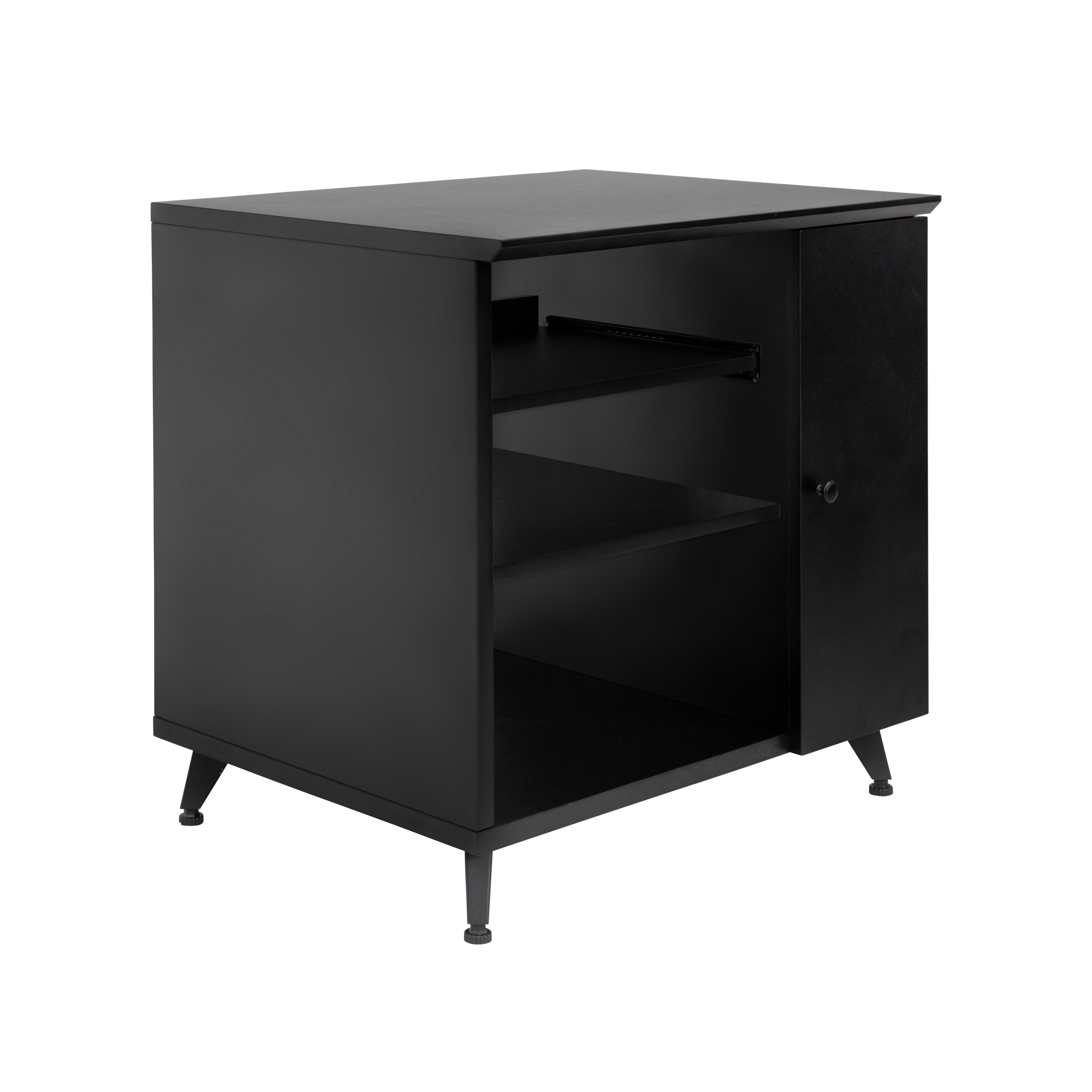 Elite Series Sidecar Rack Cabinet w/ Shelf – BLK