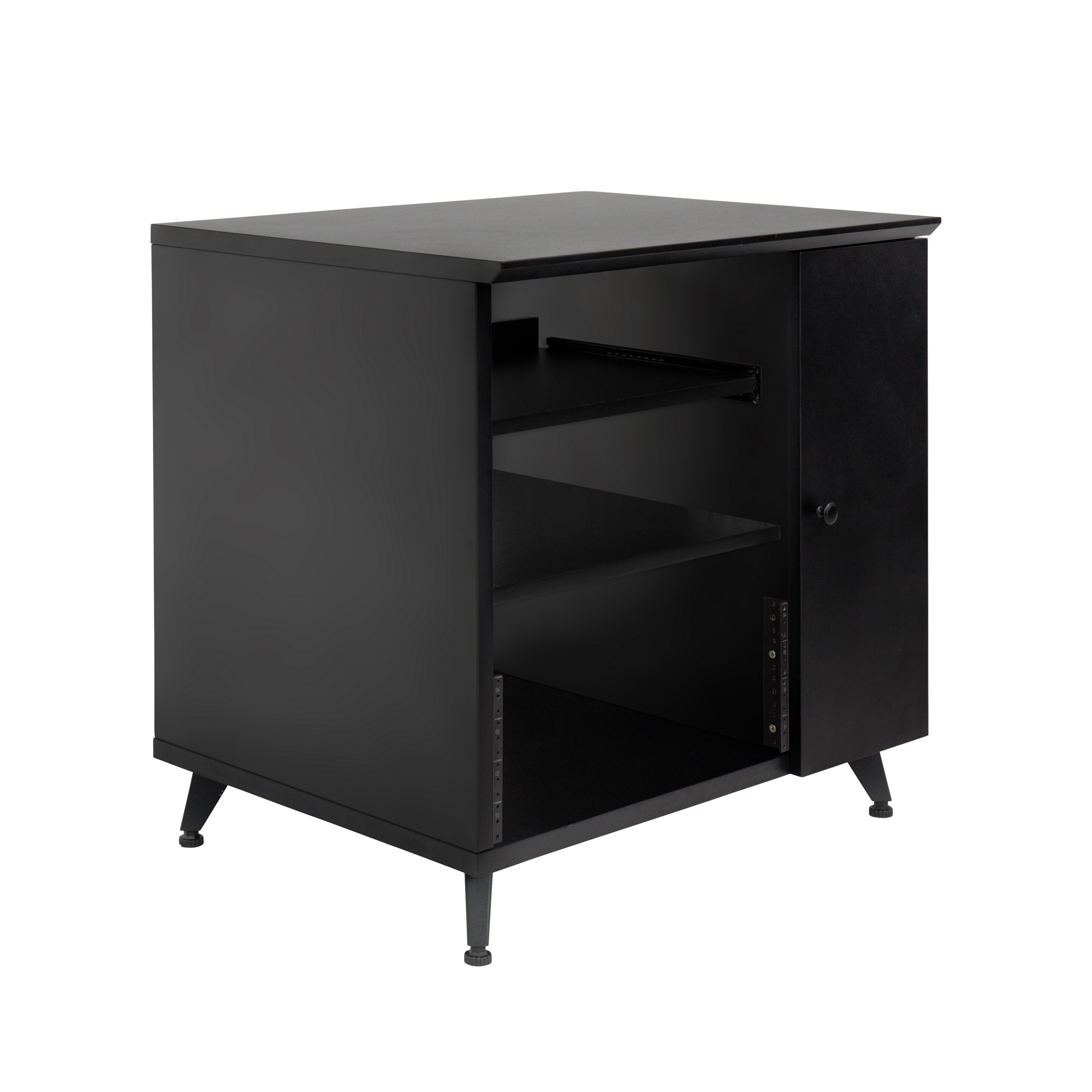 Elite Series Sidecar Rack Cabinet w/ Shelf – BLK