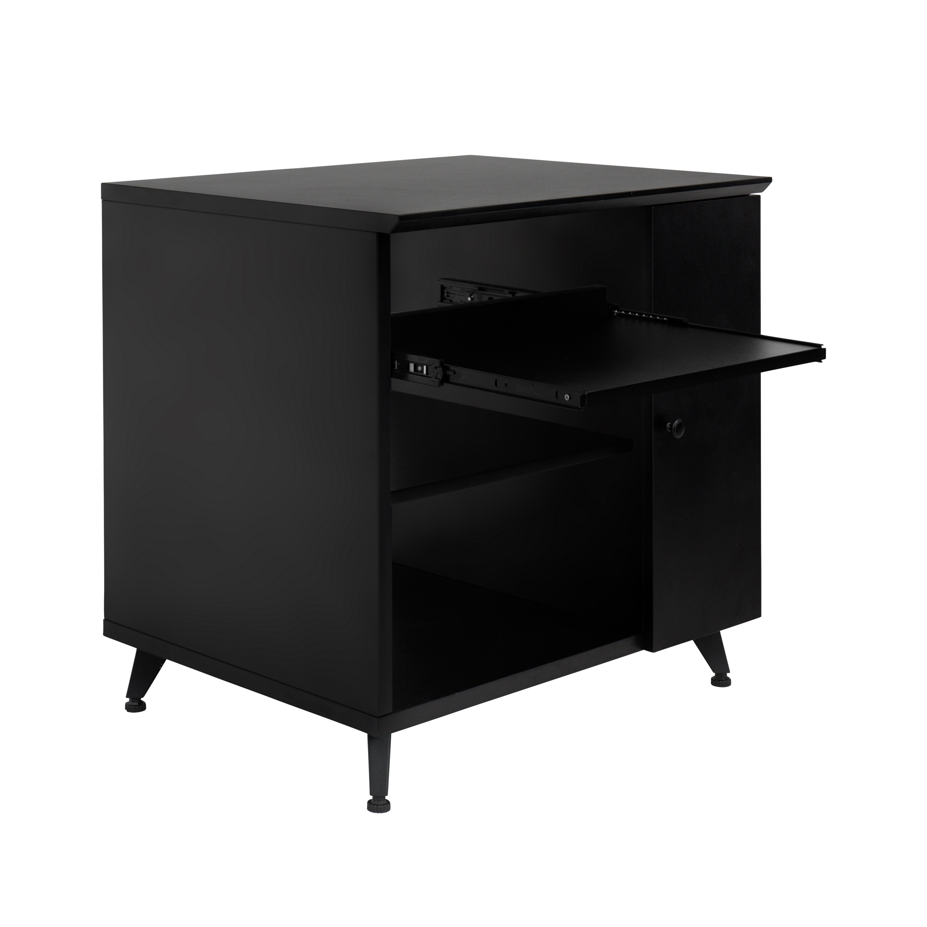 Elite Series Sidecar Rack Cabinet w/ Shelf – BLK