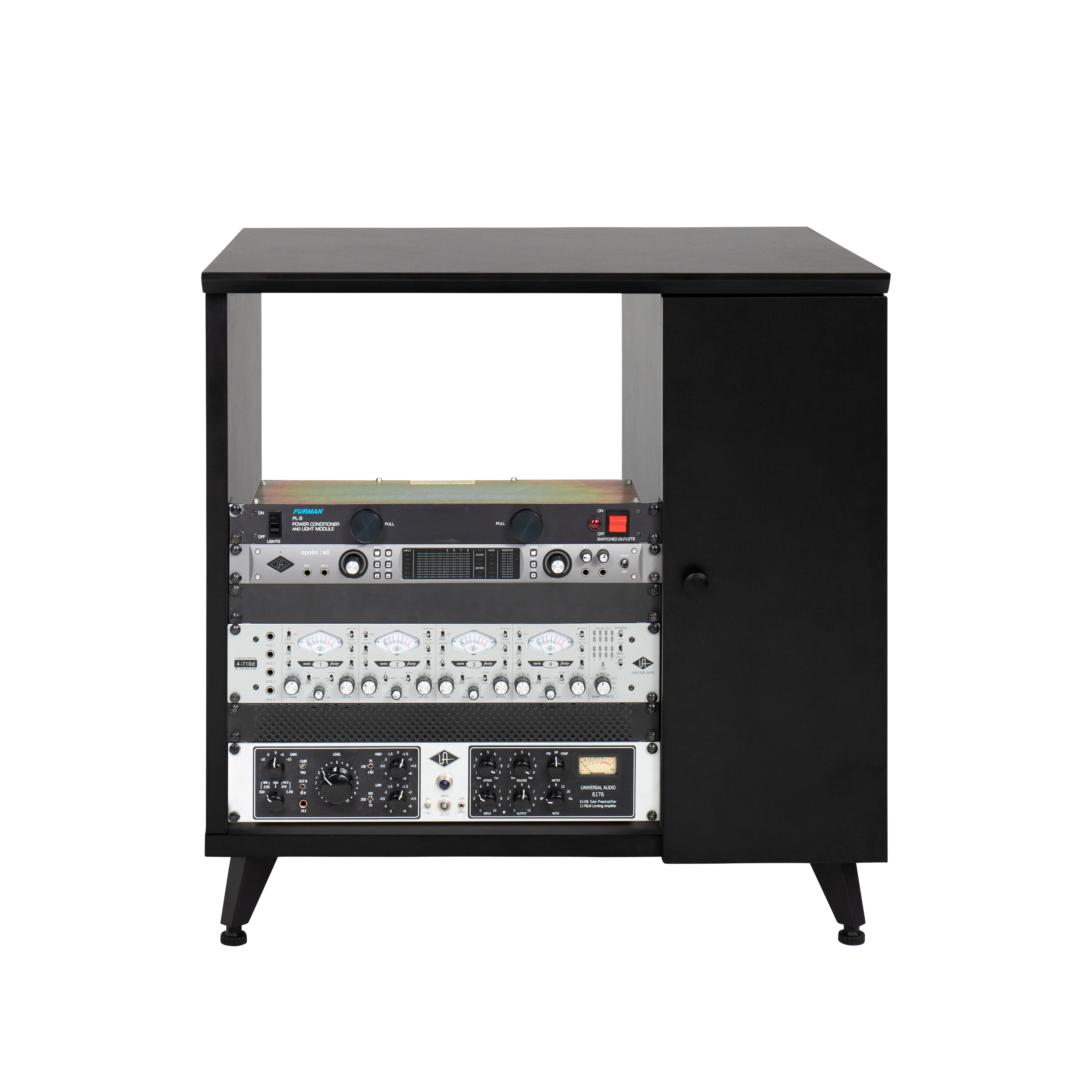 Elite Series Sidecar Rack Cabinet w/ Shelf – BLK