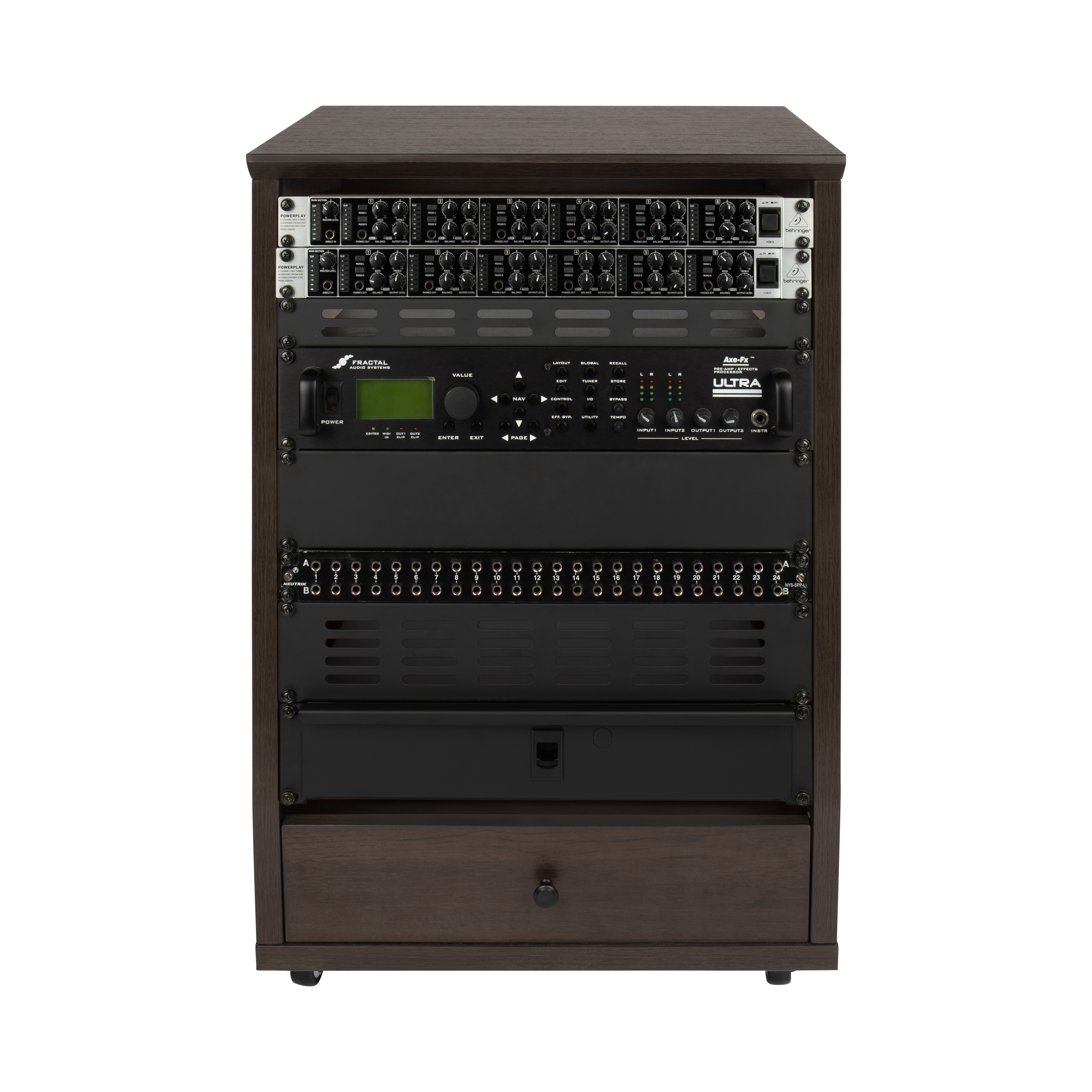 Frameworks Elite Angled Studio Rack - 12U BRN