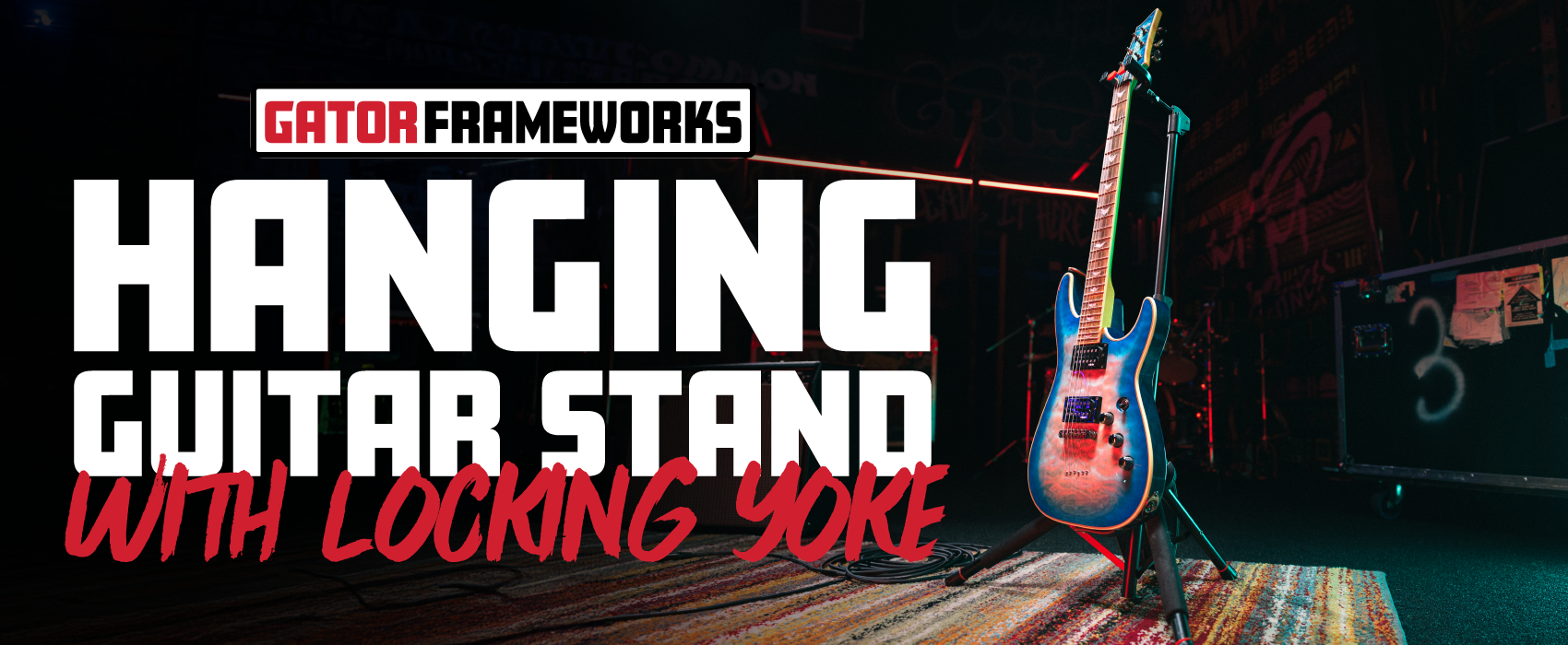 Hanging Guitar Stand with Locking Yoke