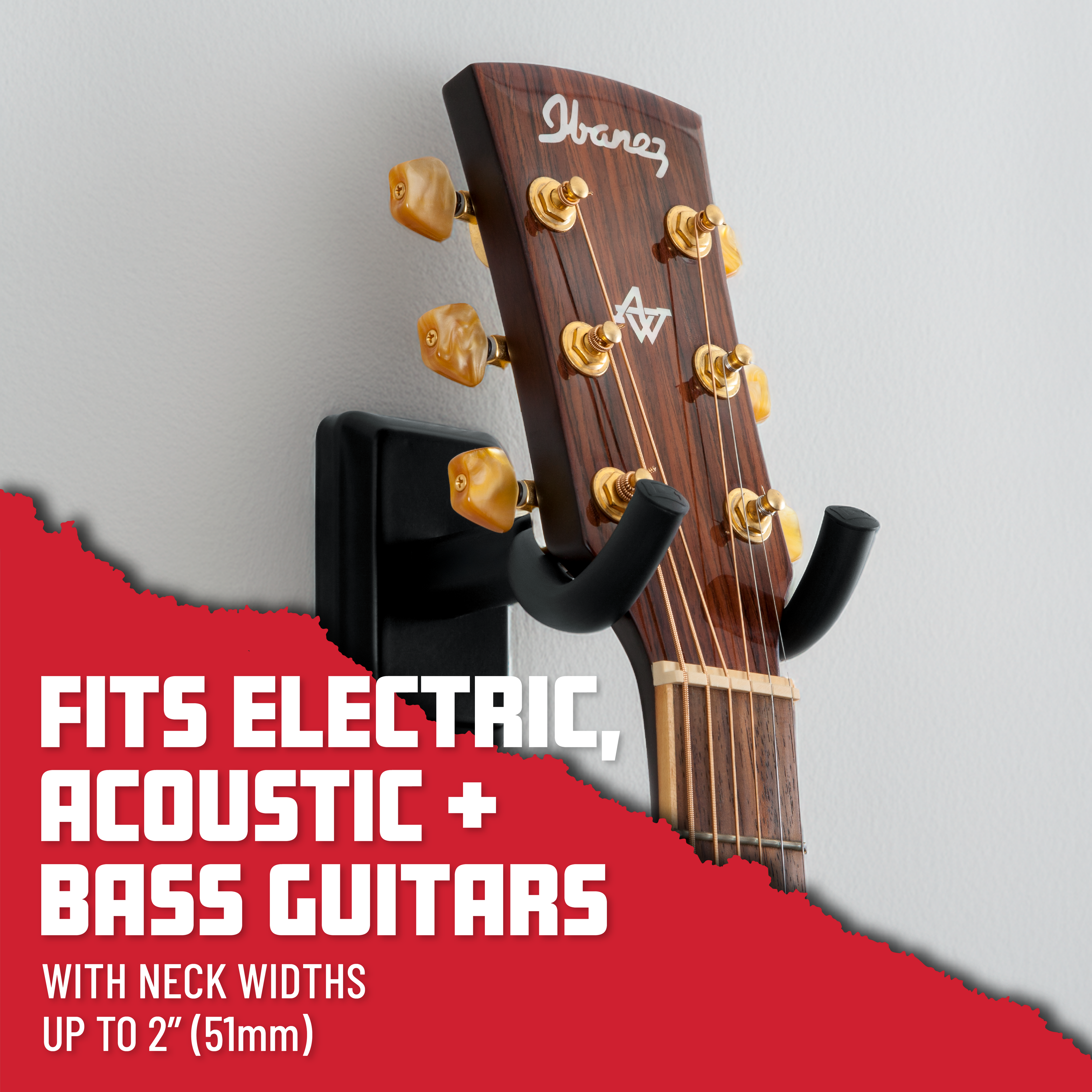 Black Wall Mount Guitar Hanger