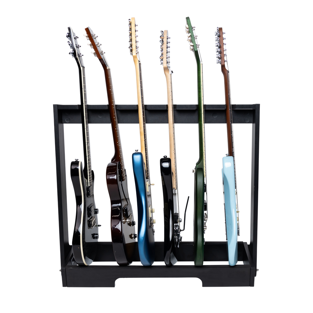 Wooden Guitar Rack for Up to 6 Guitars - BLK