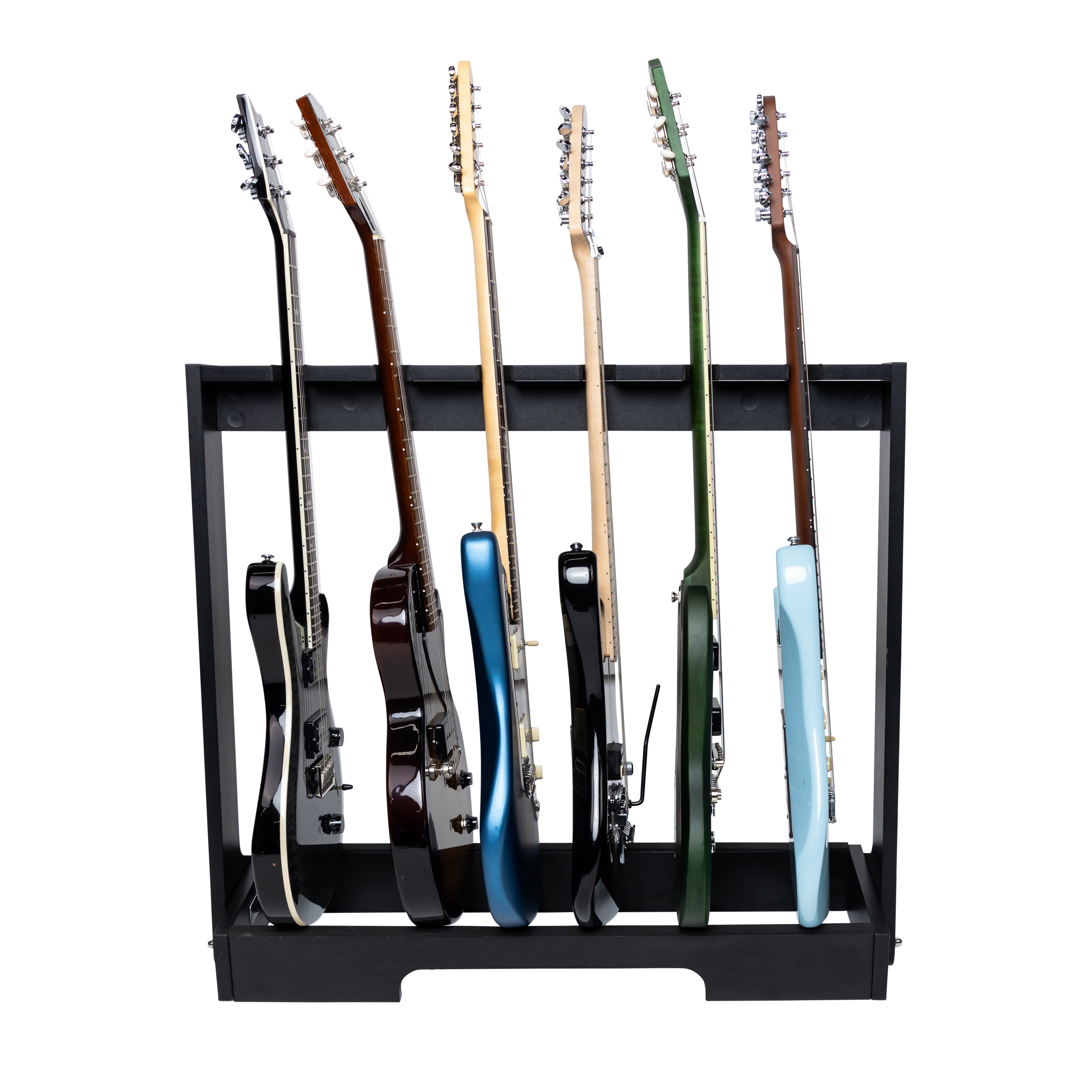 Wooden Guitar Rack for Up to 6 Guitars - BLK