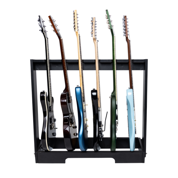 Wooden Guitar Rack for Up to 6 Guitars - BLK