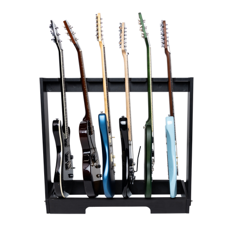 Wooden Guitar Rack for Up to 6 Guitars - BLK