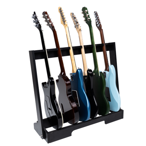 Wooden Guitar Rack for Up to 6 Guitars - BLK