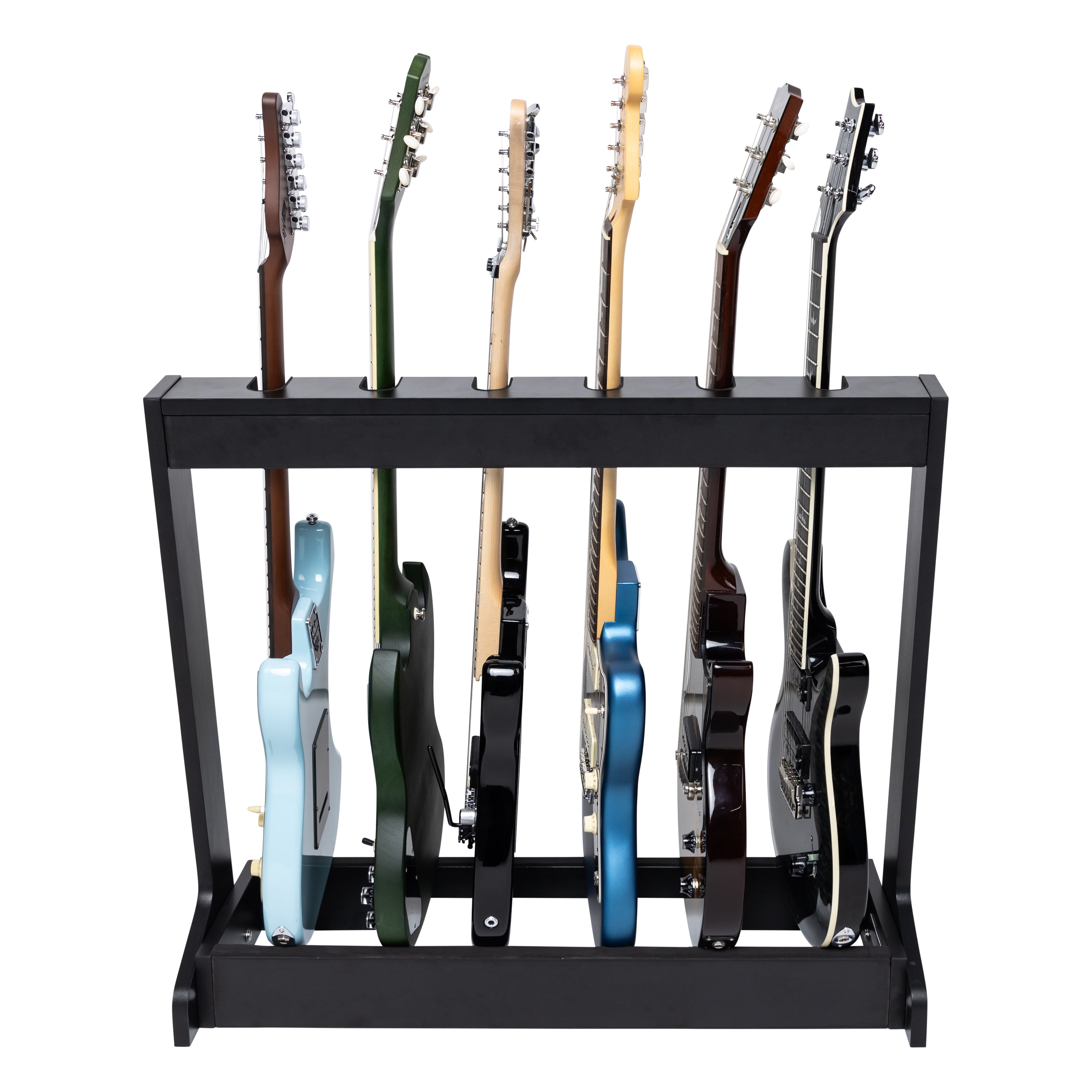 Wooden Guitar Rack for Up to 6 Guitars - BLK